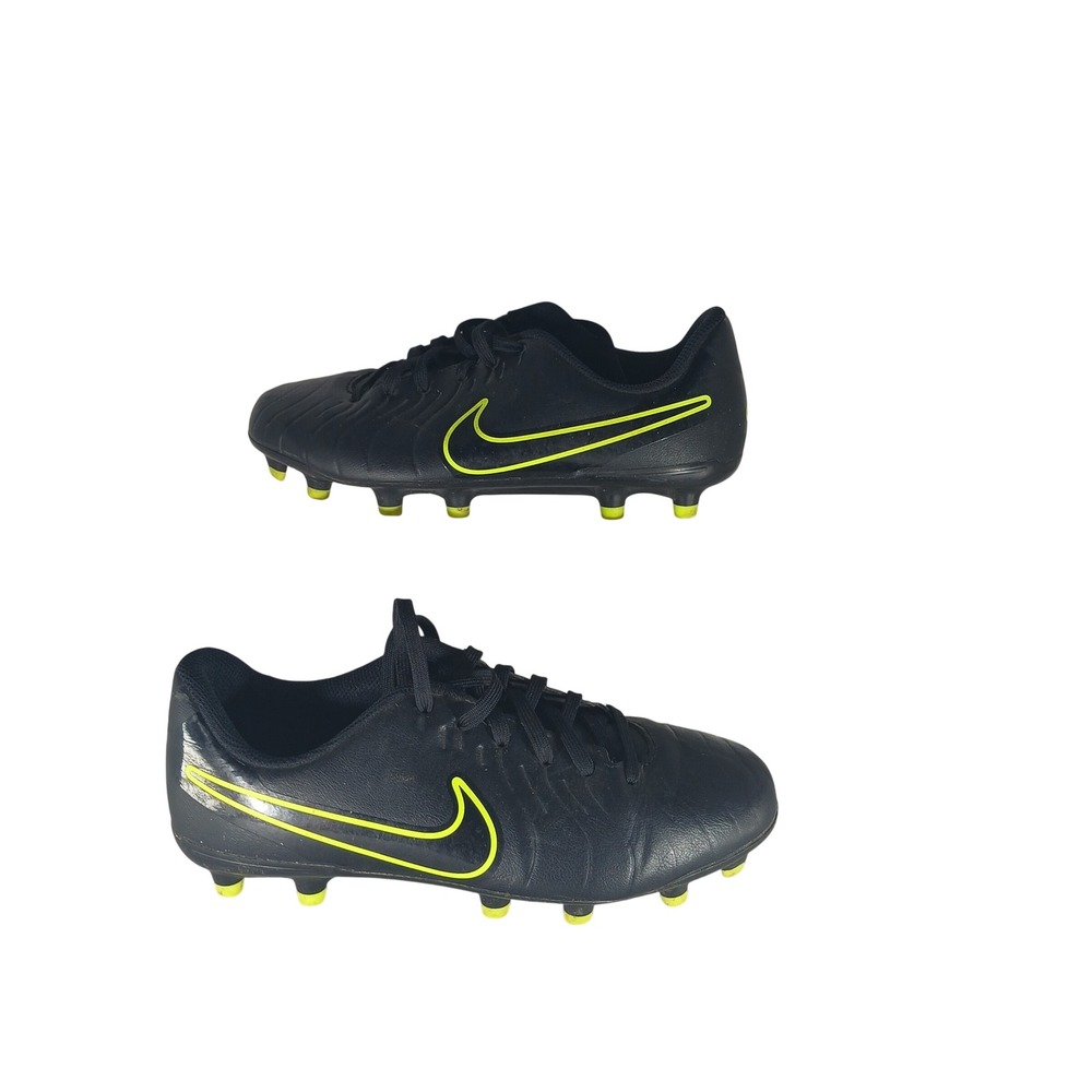 Nike Tiempo Legend 10 Club 5Y Black Volt Soccer Cleats DV4352-001 Athletic Sport